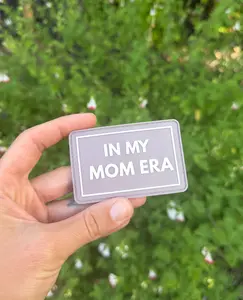 IN MY MOM ERA” PVC Rubber Velcro Patch – Interchangeable Hat Patch For Your Mood Hats