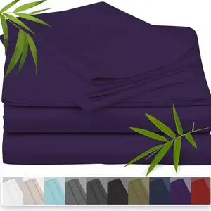 Emircey 100% Bamboo Fiber Bed 3pcs Set, Comfortable - Hotel Luxury Bed Sheet+Pillowcase - Super Soft, Deep Pocket, Easy to Fit, Wrinkle Free, 1 Bed Sheet+2 Pillowcases