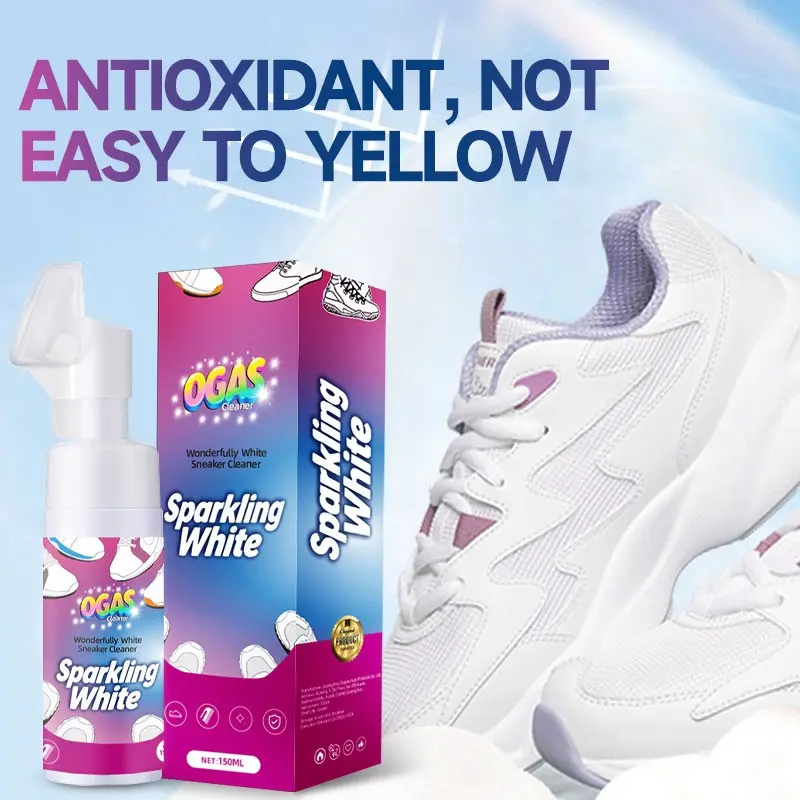 150ML Shoe Foam Cleaner, No Water Needed, Sneaker Stain Remover and Whitening Agent, Suitable for Various Shoes, Sports Shoes Cleaning, Footwear