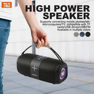 TG668 Portable Wireless Speaker, Rechargeable Wireless Speaker with Microphone, Stereo Sound Speaker for Home, Outdoor, Travel, Audio