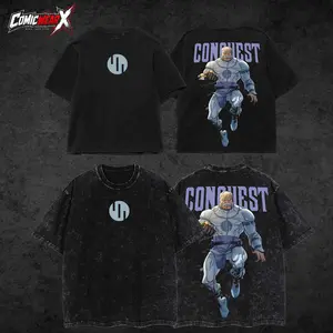 [ ComicWear X ] 2000s Cosmic Villain Conquest Inspired Graphic T-Shirt – Invincible Viltrumite Empire Comic Tee, Vintage Washed Black Cotton Shirt, Unisex Streetwear Front & Back Print, Gift for Fan, Gift for Him