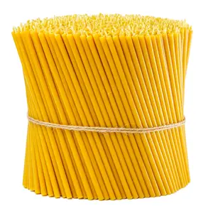Pack of 150 Pure Beeswax Thin Taper Candles (6.3"x0.2") Orthodox | Church Honey Scent Ultra Slim Candles