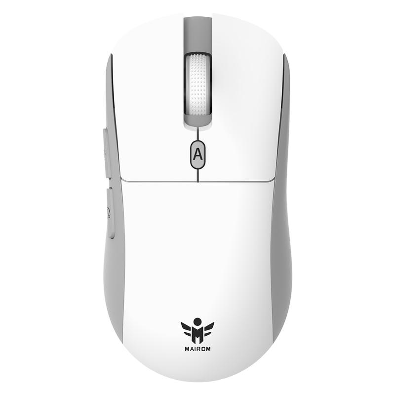 MR025 AI Lightweight Wireless Gaming Mouse,12000 DPI,Smart Voice Mouse,6 Programmable Buttons,Tri-Modes Connection,BT/Type-C Wired/2.4G Wireless Mouse Gaming with 2 Side Buttons, PC/Mac Computer and Laptop Compatible For Work Or Gamer,White/Black