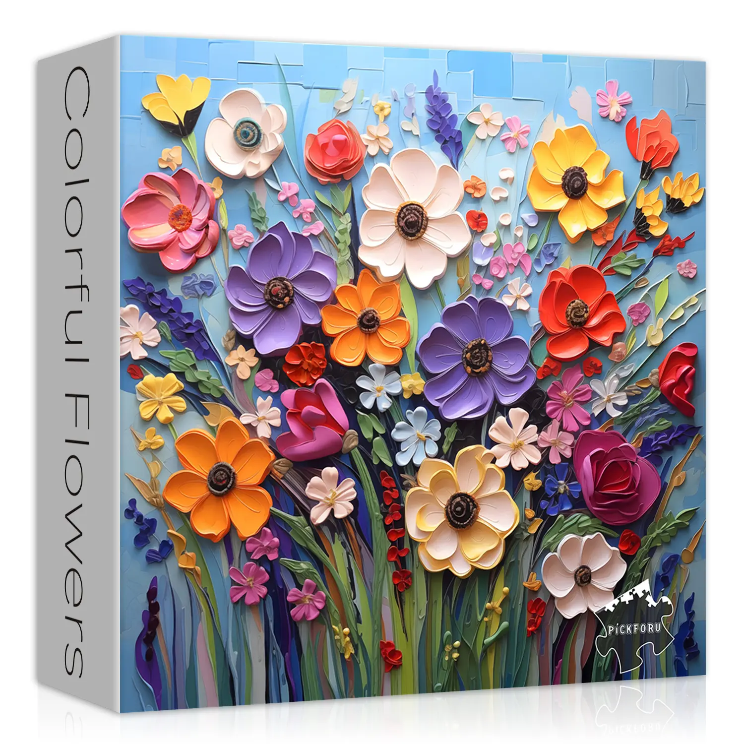 Colorful Flower Puzzles for Adults, Mosaic Plant Floral Puzzle Art, Spring Flower Garden Jigsaw Puzzles 1000 Pieces Painting