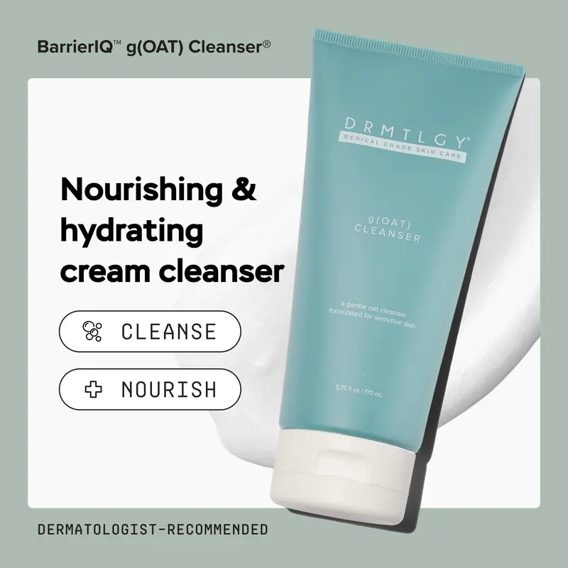 DRMTLGY g(OAT) Cleanser™ 5.75 fl oz. with Oat Bran Extract and Hyaluronic Acid Facial Gentle Cleanser
