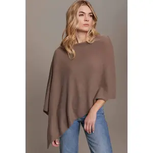 Alashan Cashmere Dress Topper in Truffle