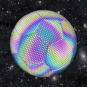 Glow-in-the-dark Football, Holographic Football, Luminous Football, Size 5, Includes 1 Sport Bag, 1 Mesh Bag, 2 Needles, & 1 Pump