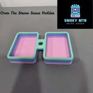 3D Printed Over The Straw Sauce Holders