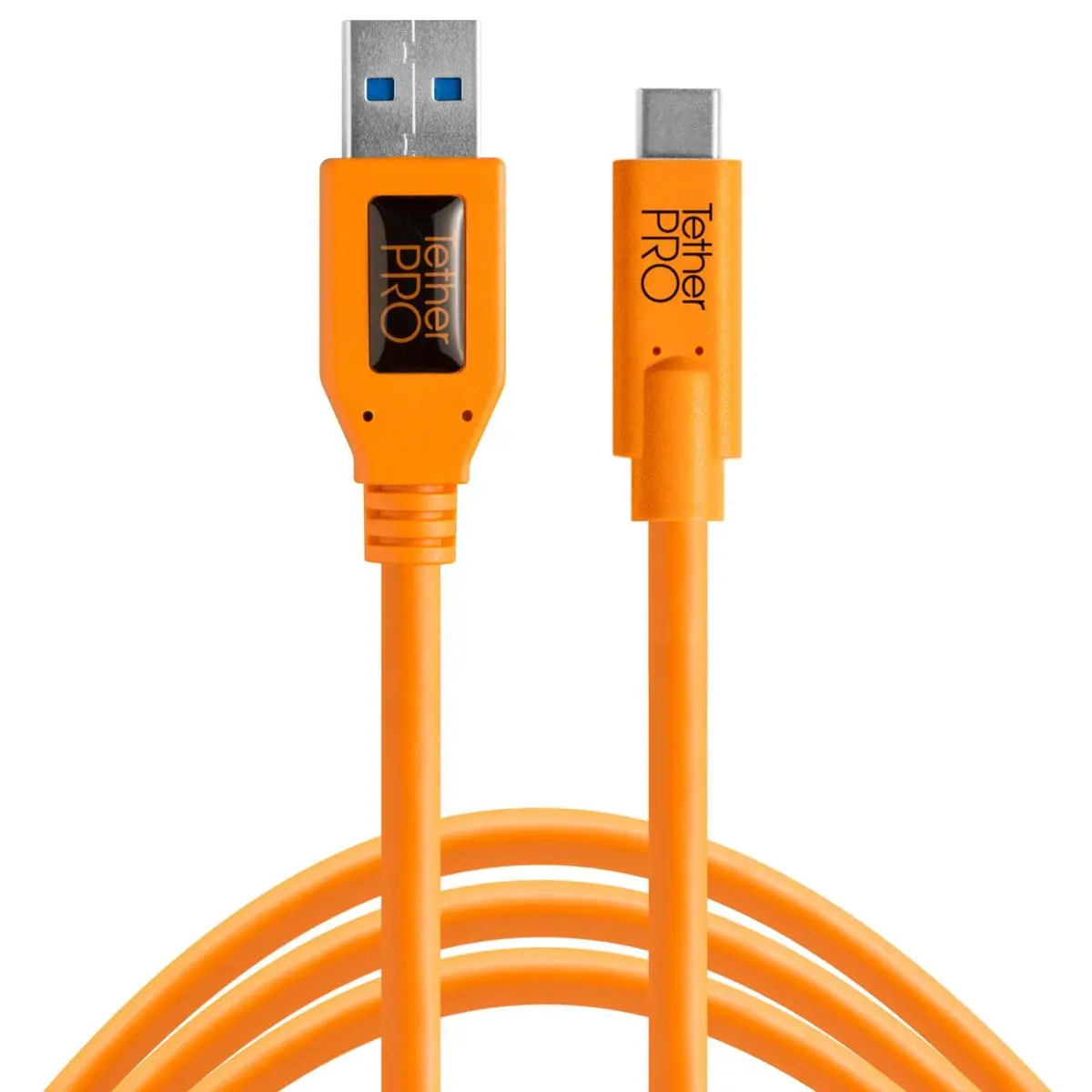 Tether Tools TetherPro USB to USB-C Cable - 15ft Orange, for Computer Port Connection, Secure Plug Compatibility
