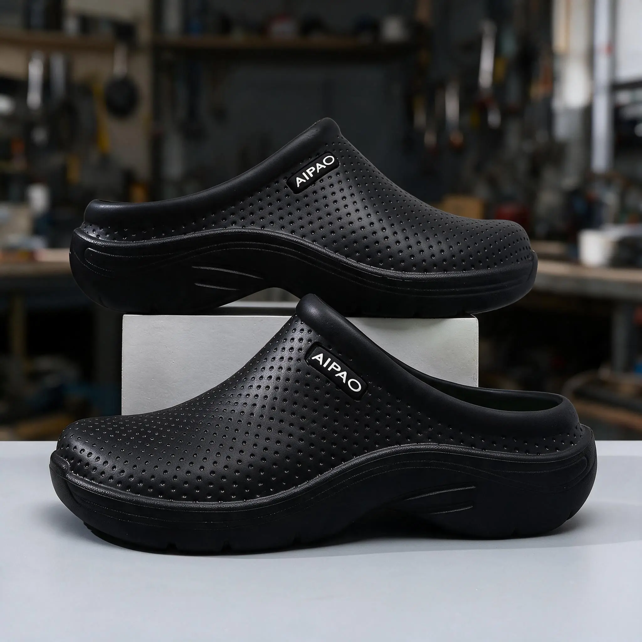 Men's Comfort Clogs Footwear - Closed-Toe Lightweight EVA Shoes, Breathable Airflow Design, Non-Slip Cushion Sole, All-Day Support, Ideal for Warehouse Work, Kitchen Duty, Daily Use, Non Slip Shoes For Work
