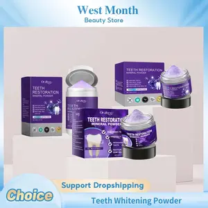 Teeth Whitening Purple Powder Oral Clean Anti Tooth Decay Remove Bad Breath Strengthen Gums Refresh Dental Bleaching Toothpaste