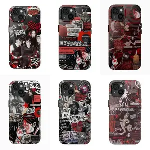 My Chemical Romance Punk Rock Collage Phone Case Fan Cover Compatible with iPhone 11-17 Pro Max/Plus and Samsung Galaxy S23-25