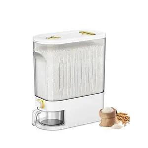 Day Gift |   5kg/10kg Clear Rice Dispenser |   Large Airtight Cereal Dispenser with Lid & Time Scale |   Food Storage Bucket for Rice, Corn, Coffee Beans, Grains, Soybeans & Oatmeal