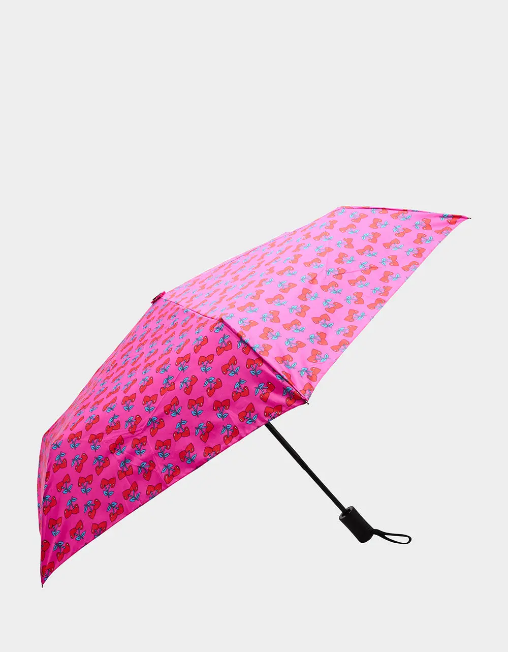 BETSEY'S CHERRY HEART PRINT UMBRELLA PINK MULTI