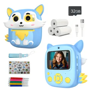 Teen-Friendly Digital Camera with Printer Paper & Charger, Includes 32GB Card, Ideal Holiday Gift, Perfect for Teens