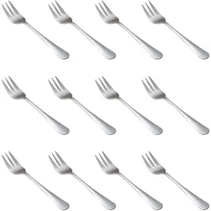 12pcs 5.51 Inches Stainless Steel Mini Forks,3 Prong Appetizer Forks,Cocktail Salad Fruit Forks