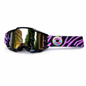 Motocross Goggles UV400 Windproof Riding Glasses Anti-Fog Colorful Lens Dirt Bike ATV Ski Outdoor Racing Eye Protection Gift