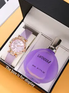 Elegant Women's Quartz Fashionable Wristwatch Set with Gift Box, Perfect for Daily Wear, Mother's Day, Thanksgiving, Birthday Party Gifts