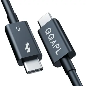 QQAPL USB C to USB C Cable Thunderbolt 5 240W USB4 Gen4 80Gbps Premium 17K Dual 8K Triple 4K Display PD3.1 Charging Compatible with Thunderbolt 5/4/3, USB C Monitors, MacBook, iPad, iPhone 17/16/15, 3.3FT