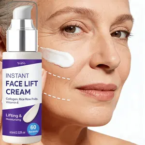 Instant Facial Lifting & Firming Cream with Collagen, Instant Firming Gel, Natural Formula, Skin Care, Alcohol-Free Lightweight Face Cream, Suitable for All Light Tan Skin Tones (Sensitive, Dry, Oily)