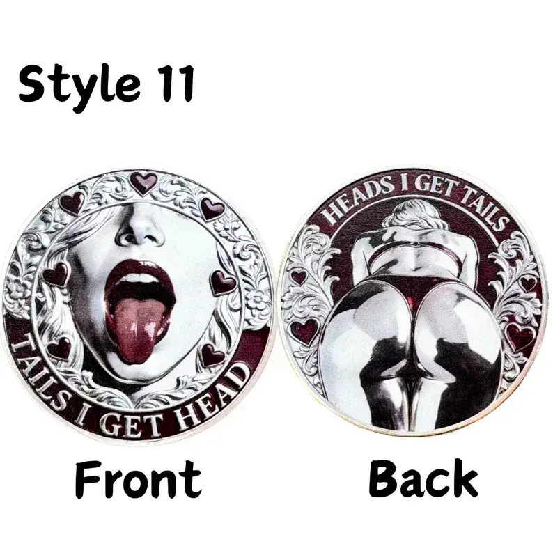 [25% OFF]  Couples Decision Coin, Funny Date Night Flip Coin 3D style 11