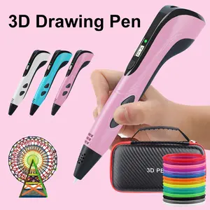 3D Pen Set with 50m Refill Cartridge, Drawing Book, Storage Box, Finger Guards, Perfect Gift for Kids' Birthdays