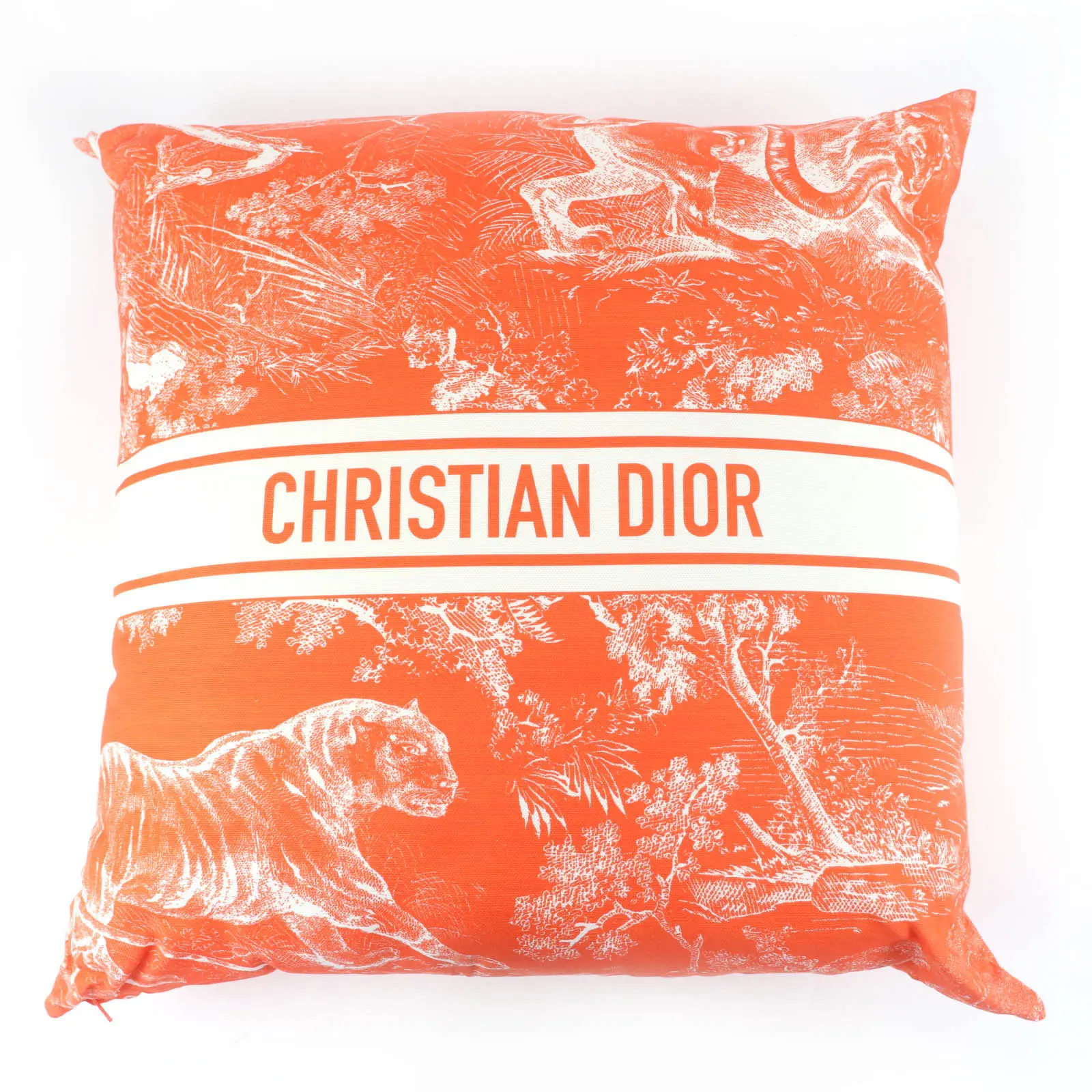 Pre-owned Dior Linen Small Leather Goods Christian Dioliviera Acrylic Blend Cushion