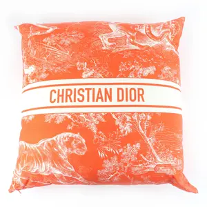 Pre-owned Dior Linen Small Leather Goods Christian Dioliviera Acrylic Blend Cushion