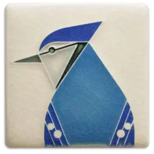 3x3 Charley Harper Mini Blue Jay Tile