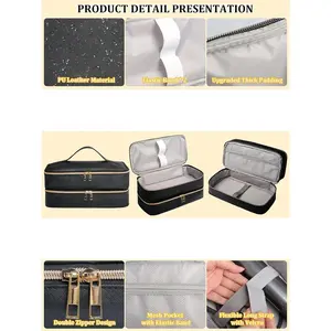 Hair Styling Hairdryer Storage Bag, Portable Travel Organizer for Hair Tools & Accessories, Dual-Layer Scissors Barber Tool Holder