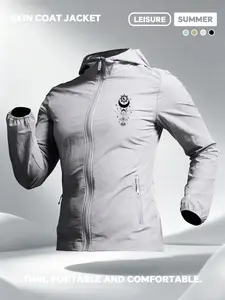 Sun Moon Stars Mystical Symbol Print Women Summer Hooded Zip Up Skin Coat Jacket Four Colors Optional Soft Skin Friendly Comfortable Loose Breathable Lightweight Fashion Casual Outdoor Camping Hiking Cycling Commuting Daily Travel Vacation Must Have New A