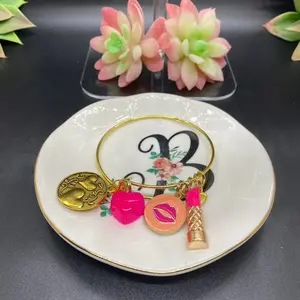Handmade Gold & Silver Bangles - Casual Daily Expandable Bangle with Unique Charms for Sophisticated Ensembles