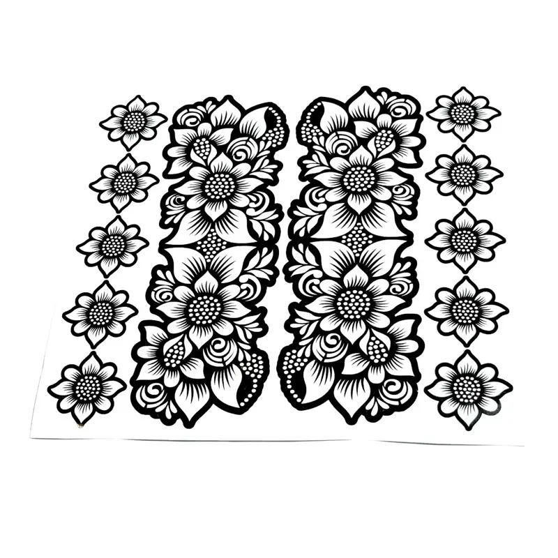 Henna Stencil with Backhand & Finger Design for Temporary Tattoos, Easy Placement Body Art Template for Glitter Tattoos & Better Adherence, Single Item, Clean Hands, Henna Stencil Placement, Hand/Finger