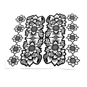Henna Stencils Backhands and  Fingers Design for Temporary Henna Tattoos