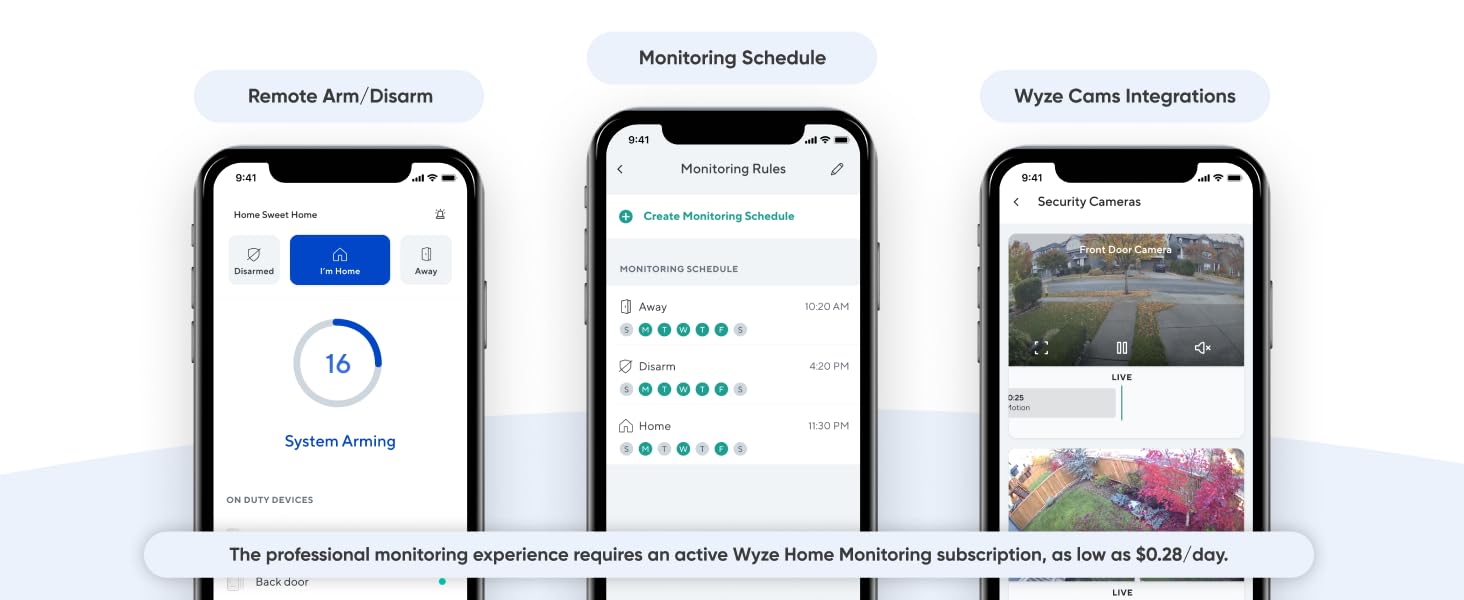 Wyze Home Monitoring — 6-Piece Home Security System with No Contracts... Ever! (Includes Door/Window Sensor x2, Keypad, Hub with Siren), Wireless Alarm, Securing Accessories Wyze Home Monitoring — 6-Piece Home Security System with No Contracts... Ever! (Includes Door/Window Sensor x2, Keypad, Hub with Siren), Wireless Alarm, Securing Accessories