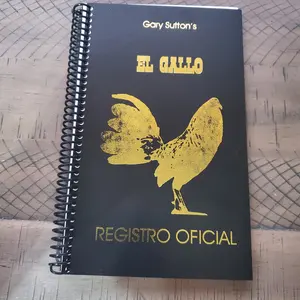 El Gallo Brand Poultry Breeding Register Book Tracking Log for Chicken Gallos with Gold Chicken Design