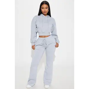 Candice Lounge Flare Pant - Heather Grey