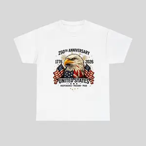 USA 250th Anniversary T-Shirt  | 1776–2026 Patriotic Eagle Tee | 4th of July American Pride Shirt