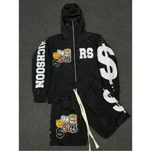 Unisex Vintage Zip-up Hoodie, Loose Street Fashion Top, Versatile Long Sleeve Sweatshirt For Daily All-season Outfits