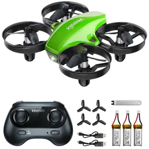 Veeniix V995 Mini Drone for Kids and Beginners, Indoor Outdoor Quadcopter Plane for Boys Girls with 3D Flips,360° Rotation,Circle Fly,Auto Hover, Headless Mode and 3 Batteries,Gift for Boys and Girls