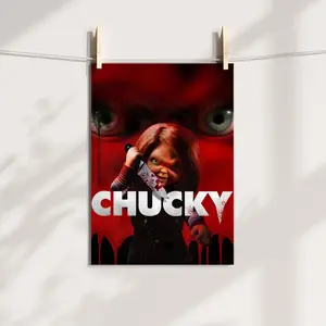 PIKPAKA horror movie c-chucky Painting Calligraphy Waterproof & Scratch-Resistant Canvas Art - Premium Oil Painting Style Wall Decor for Living Room, Bedroom, Kitchen & Café, Perfect Holiday & Party Gift