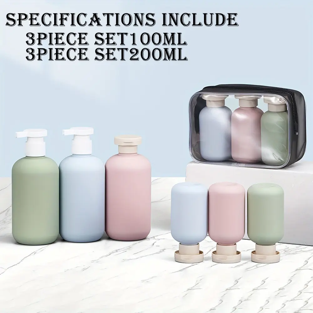 Travel Empty Shampoo Bottle, 3pcs/set Shampoo Lotion Shower Gel Foam Pump Bottle, Portable Lightweight Compact Refillable Makeup Bottles for Travel, Organiser, Travel Container Bottle