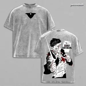 Hiromi Higuruma Washed Vintage Tee – Jujutsu Kaisen Anime Deadly Sentencing Judgeman Graphic T-Shirt, Unisex Oversize Heavyweight Cotton Manga Streetwear, JJK Tee