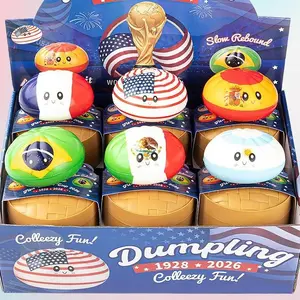 World Country Themed Dumpling Squishy Relief Toy