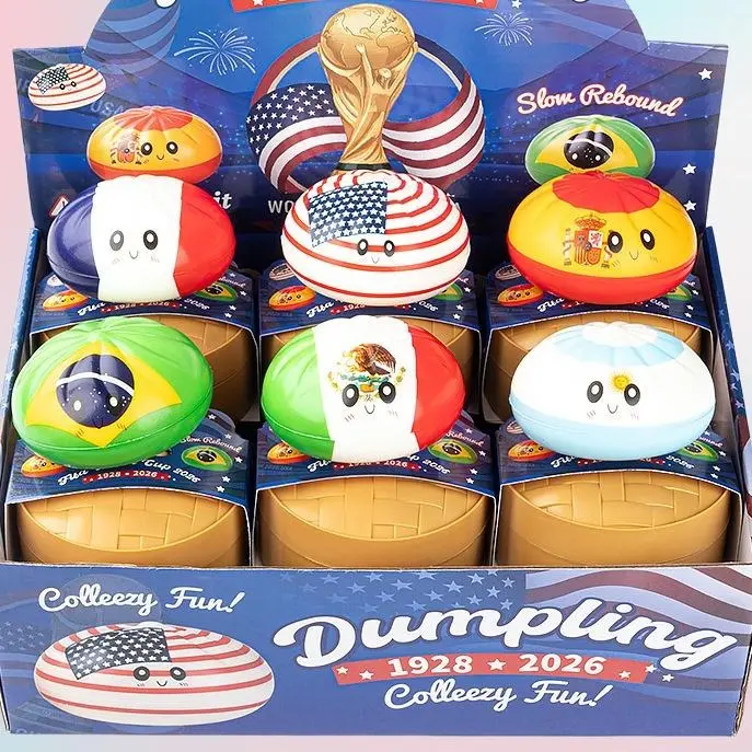 World Country Themed Dumpling Squishy Relief Toy
