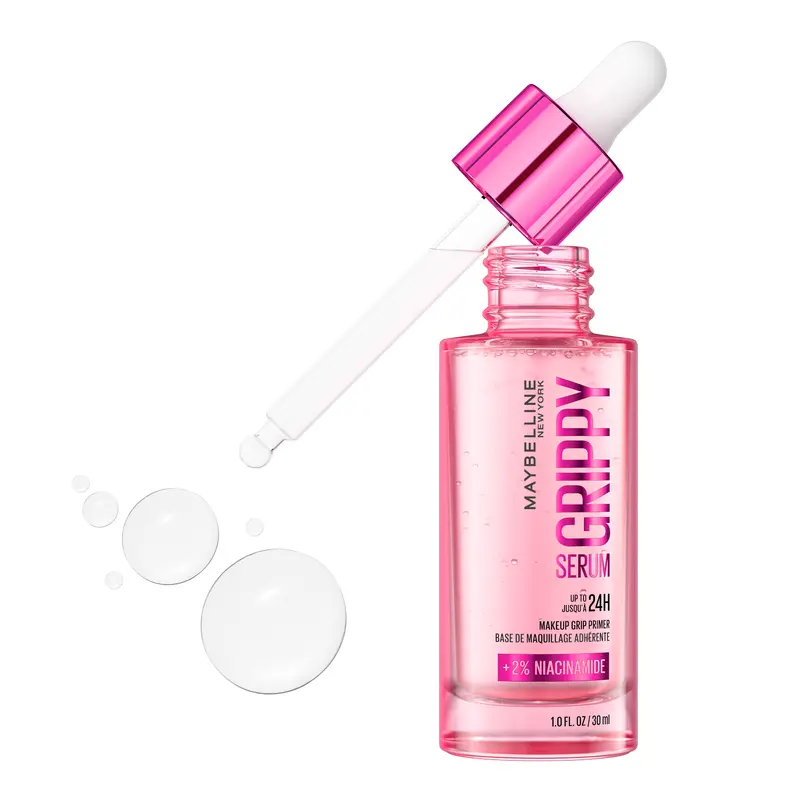 Grippy Serum Primer, Hydrating Makeup Primer with 2% Niacinamide For Up To 24HR Make Up Wear, Maybelline