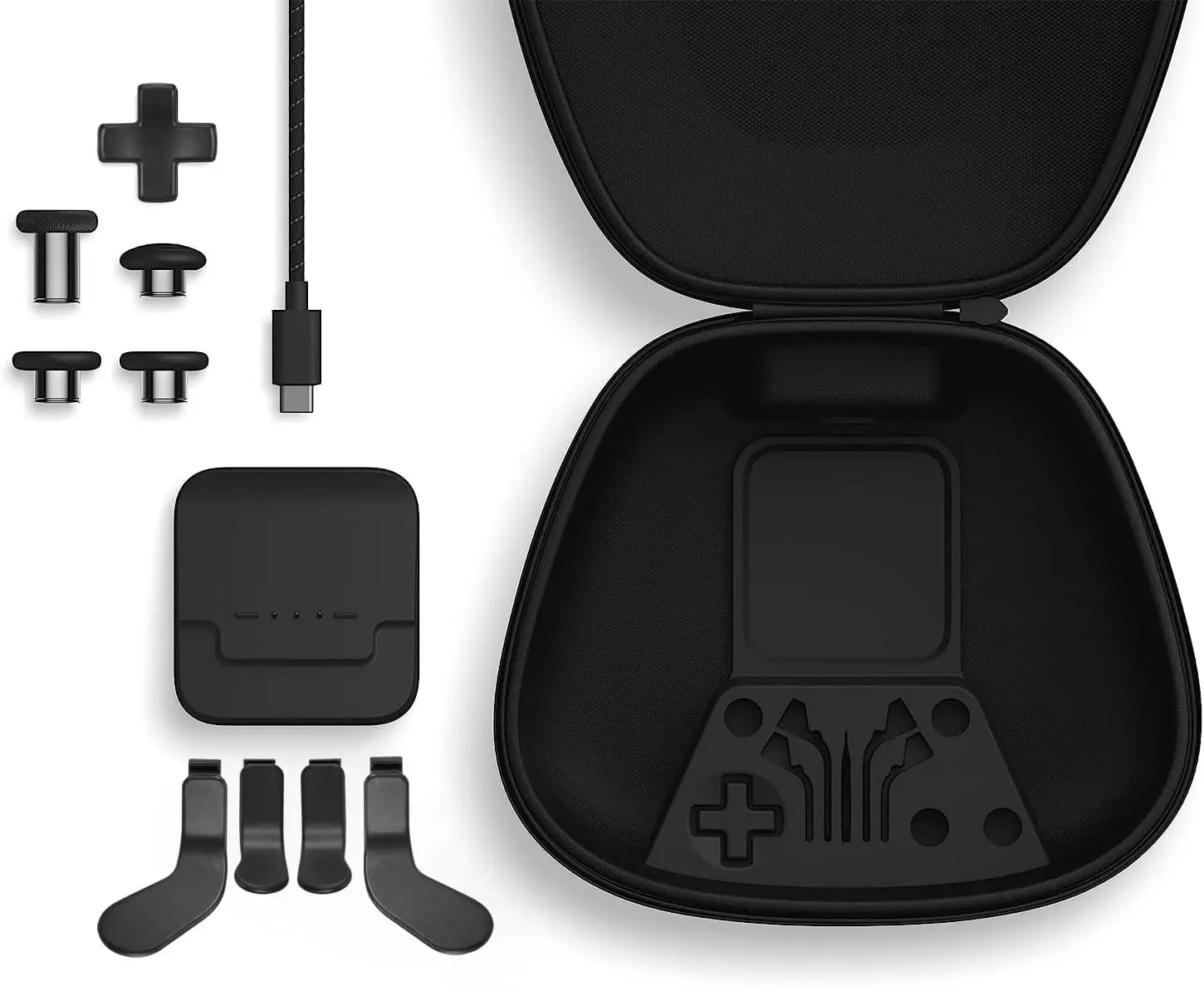 13-in-1 Complete Component Pack for Xbox Elite Series 2 Controller - Default Accessories with 4 Thumbsticks, 4 Paddles, 1 Standard D-Pad, and 1 Charging Station