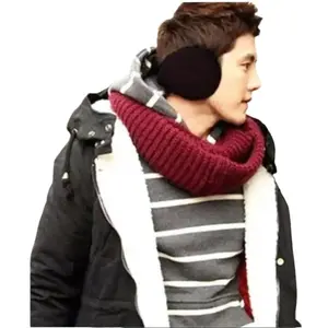Angela & William Men's Unisex Winter Fleece Ear Warmer Earmuffs Soft Polyester Back Neck Design for Cold Weather Outdoor Activities