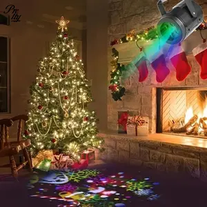 Christmas LED Projector Light Rotating Patterns Outdoor Holiday Stage Lighting Snowflake Projection for Party Decoration Power Supply Operated Funky Unique Gifts Household Items Accessories