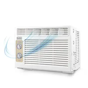 BLACK+DECKER Window Air Conditioner 5000 BTU, AC Window Unit Cools Up to 150 Square Feet, AC Unit with Mechanical Controls, Manual Fan Only and Cool Settings, BD05MWT6, White